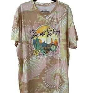 Cold crush desert days - Short-sleeve, crew neck t-shirt-Tie dye-Size 2X.